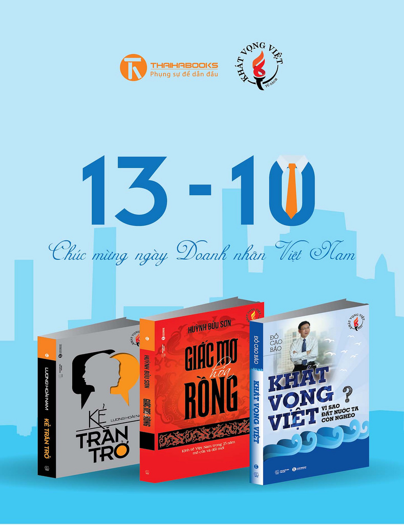 Thái Hà Books ra mắt dòng sách mới KHÁT VỌNG VIỆT trong tủ sách Kinh tế